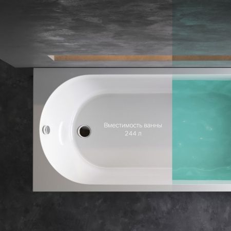 W94A-180-080W-A X-Joy Ванна акриловая 180х80, артикул W94A-180-080W-A