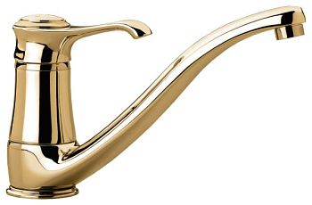 Emmevi Tiffany, однорычажный кухонный смеситель (поворотный излив 22 см), без донного клапана, цвет бронза