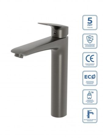 DUE Смеситель для накладной раковины без донного клапана, хром DUE-LMC-CRM-W0, артикул DUE-LMC-CRM-W0