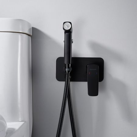 Гигиенический душ со смесителем Shevanik S9905H, черный, артикул S9905H