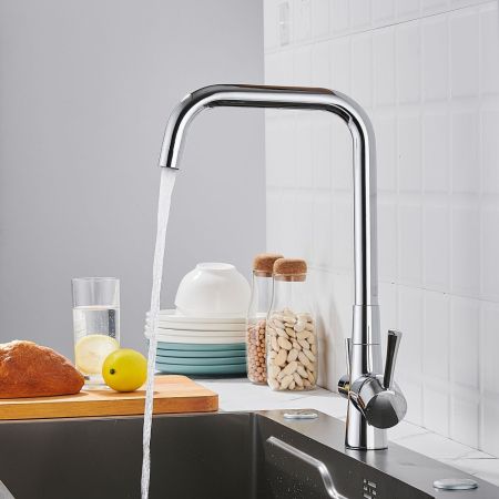 Смеситель для кухни с подключением фильтра Shevanik S528, хром, артикул S528