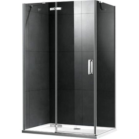 Душевой уголок Gemy Fall Tea 120х80 прямоугольный профиль Хром стекло прозрачное, артикул S29131