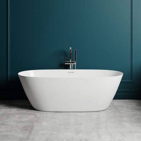 Ванна, Salini, Sofia, ширина, мм-1630, глубина, мм-750, высота, мм-580, водоизмещение (л)-275, тип установки-отдельностоящий, форма-овальная, сифон, интегрированный слив-перелив-в комплекте, диаметр слива, мм-52, донный клапан "Up&Down"-белый, материал-ис