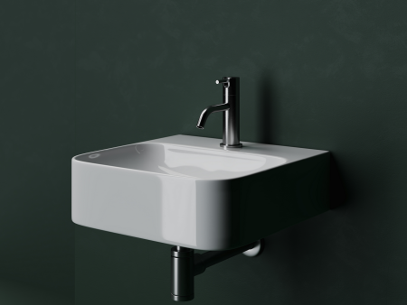 Умывальник Аура (Aura) с 1 отверстием для смесителя, без перелива 430x390x135мм, артикул CN2005