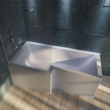 Акриловая ванна Marka One Linea 165x85 L Белый, артикул 01лин16585л