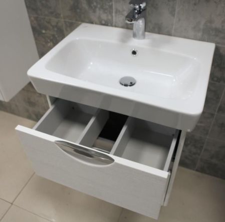 Тумба под раковину АКВАТОН СИЛЬВА 54 1A211801SIW50 (подвесная, дуб макиато), шт