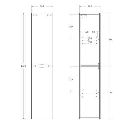 Шкаф подвесной BELBAGNO ACQUA-1600-2A-SC Шкаф подвесной BELBAGNO ACQUA-1600-2A-SC