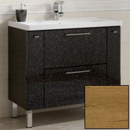 Тумба с раковиной SanVit Комфорт 90 kkomf090 с фактурой под дерево Акация светлая