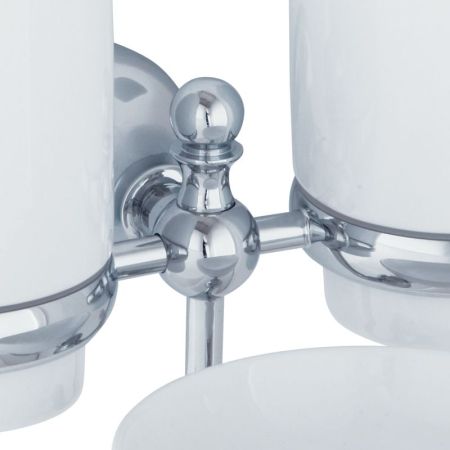 Стакан для зубных щеток с мыльницей Veragio Gialetta VR.GIL-6443.CR Хром, артикул VR.GIL-6443.CR