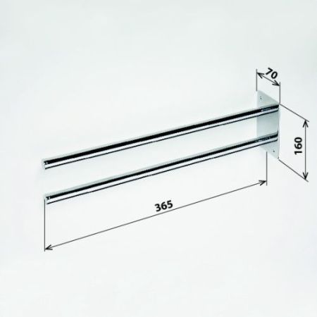 Полотенцедержатель OMEGA неподвижный 50*90*365мм, артикул 104704142