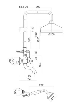 Душевая система Fiore MARGOT 26CR0615, хром, артикул 26CR0615