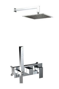 AQG Bold, душевой комплект EC240 на 2-3 потребителя, с настенным кронштейном, цвет хром