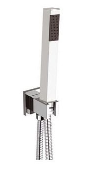 Daniel, набор для душа квадратной формы: лейка, шланг, держатель с водотводом, цвет золото