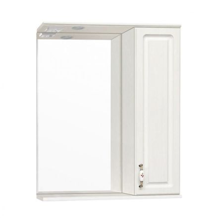 Зеркальный шкаф Style Line Олеандр-2 65/С, белый, артикул ЛС-00000050