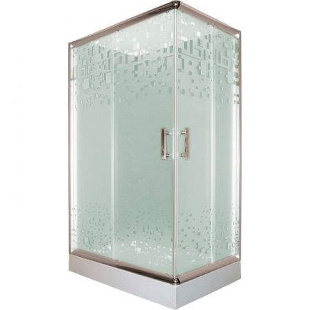 Душевой уголок Parly ZQ121 L 120х195 профиль Полированный алюминиевый стекло матовое