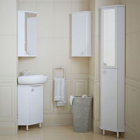 Шкаф подвесной угловой "Флоренция 40" с зеркалом