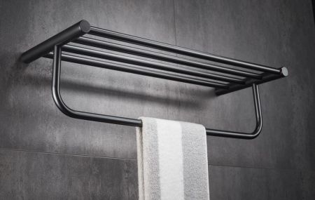 Полка для полотенец Haiba HB8424-7, черный, артикул HB8424-7