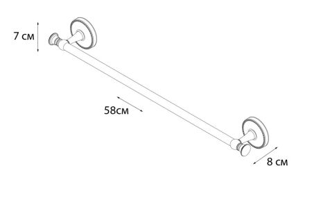 Полотенцедержатель FIXSEN ADELE трубчатый (FX-55001), артикул FX-55001