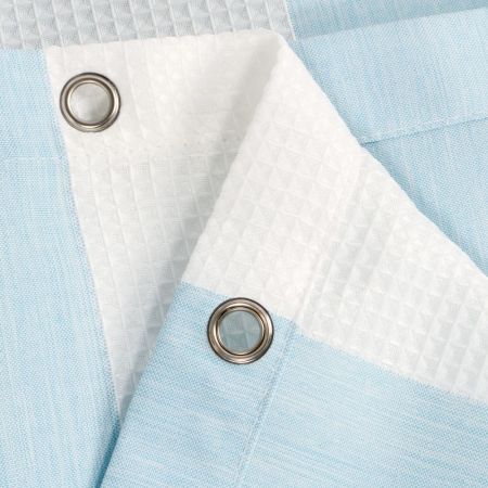 Штора для ванной комнаты FIXSEN VAFEL FX-5020C, белый/голубой, артикул FX-5020C