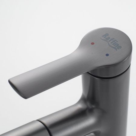 Смеситель для раковины многофункциональный Raffine F281T, оружейная сталь, артикул F281T