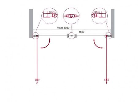 Душевая дверь BelBagno ETNA-B-2-150-C-Cr