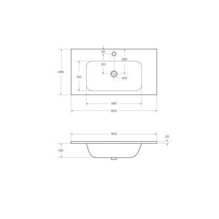 Мебель для ванной CEZARES ECO, артикул ECO-1500-2A-SC-BL