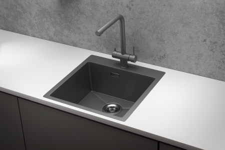 Кухонная мойка GRANULA (5151, ГРАФИТ МАТОВЫЙ), артикул 5151, ГРАФИТ МАТОВЫЙ