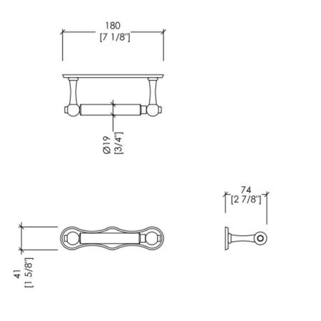 Devon Cavendish Держатель для туалетной бумаги (без крышки), цвет хром, артикул WM11CR