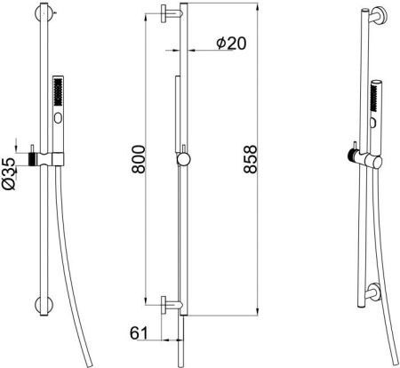 Душевой гарнитур Allen Brau Priority 5.31010-GB золото, артикул 5.31010-GB