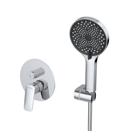 MARINO Душевой комплект встраиваемый с изливом (смеситель встраиваемый, верхний душ, ручной душ со шлангом, штуцер с держателем),хром MARINO-VDSET-CRM, артикул MARINO-VDSET-CRM