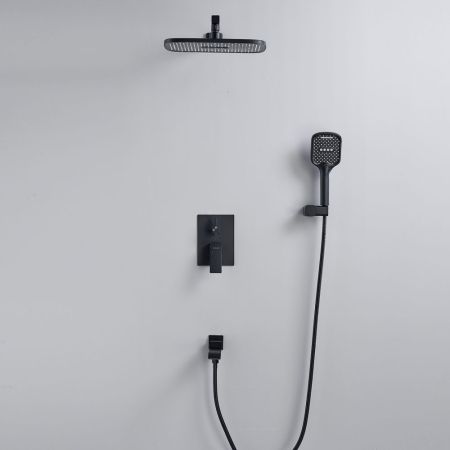 Душевая система встраиваемая Shevanik S4035H, черный