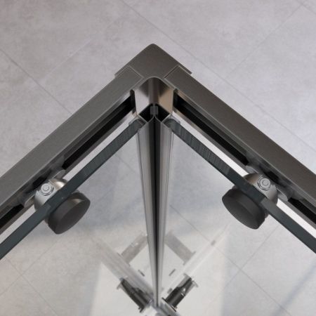 RELAX-304-A-2-100-C-CR Душевой уголок, отделка Глянцевый хром, артикул RELAX-304-A-2-100-C-CR