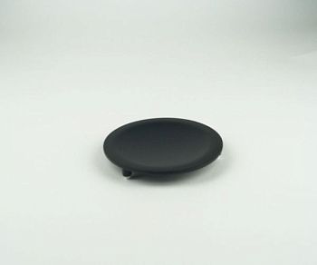 Surya Metall, круглая металлическая мыльница на ножках 11х11 см, цвет черный матовый