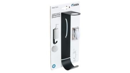 Держатель дозатор жидкого мыла FIXSEN PRACTICA FX-800A, черный, артикул FX-800A