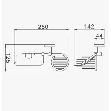 Держатель для туалетной бумаги D-Lin D242222, черный