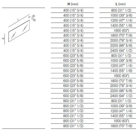 Agape Nudo Зеркало настенное 240x60x2.6 см