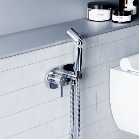 212000000 Option, смеситель монтируемый в стену, с гиг.душем, артикул 212000000