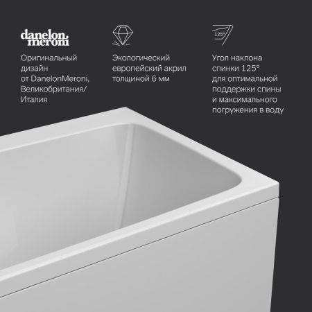 W84A-150-070W-A Func Ванна акриловая 150х70, артикул W84A-150-070W-A