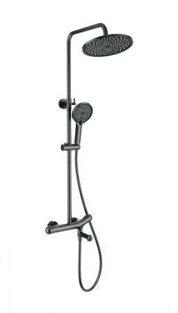 Душевая система с термостатом WONZON & WOGHAND T-1000, Темный графит (WW-B3057-A-BGG), артикул WW-B3057-A-BGG