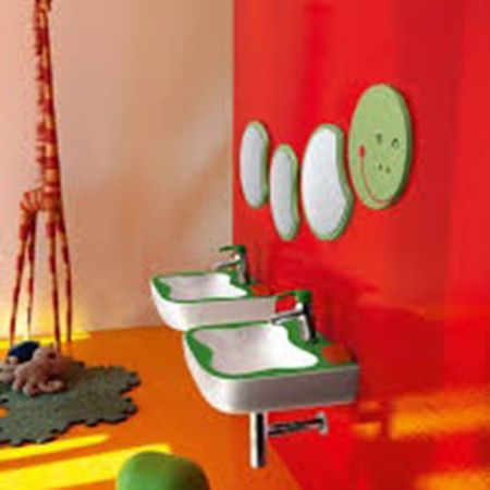 LAUFEN (Flora Kids*) Зеркало "Тело гусеницы",  цвет зеленый (авокадо), артикул 4.6161.2.003.472.1