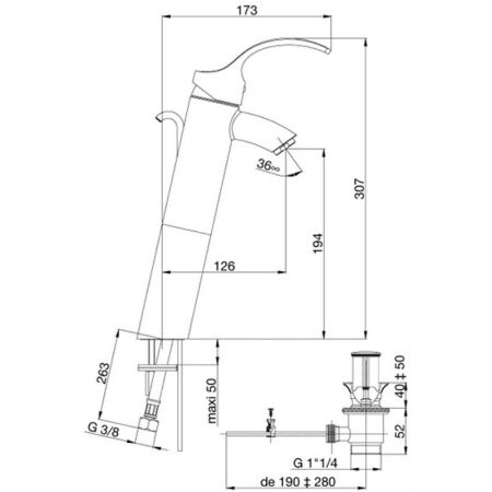 Смеситель для раковины Jacob Delafon Salute E72085-CP Хром, артикул E72085-CP