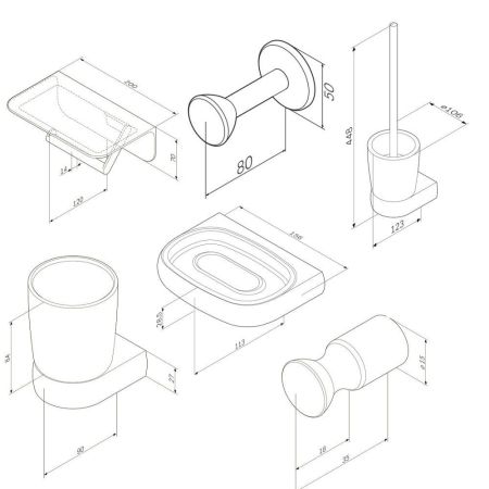 AK30D0306W Sensation набор аксессуаров для зоны красоты и туалета