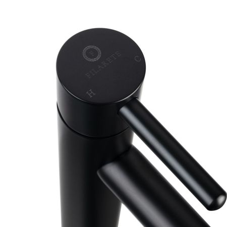 Смеситель для раковины высокий FILARETE Roun FL6020BL, черный, артикул FL6020BL