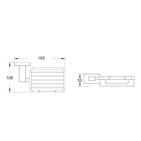 Мыльница Shevanik SG5604, хром