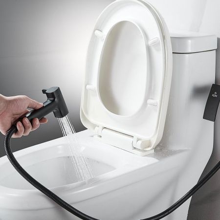 Гигиенический душ со смесителем Rose R1505H-1, черный