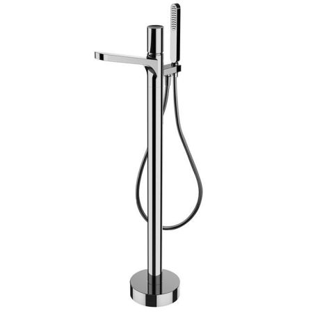 Fima Carlo Frattini Nomos Go Смеситель для ванны, напольный, с ручным душем, цвет: хром, артикул F4164/4NCR