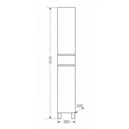 Шкаф-пенал "Марс 30" напольный, артикул 700247