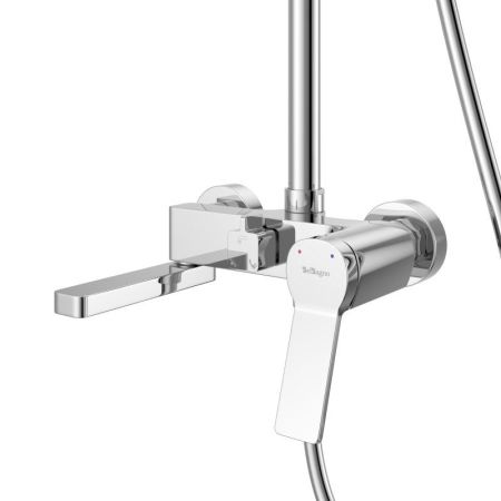 ALBANO Душевая стойка со смесителем и изливом, хром ALBANO-VSCM-CRM, артикул ALBANO-VSCM-CRM
