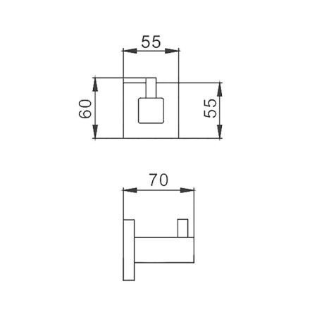 Крючок для ванной комнаты Haiba HB8905-1, черный