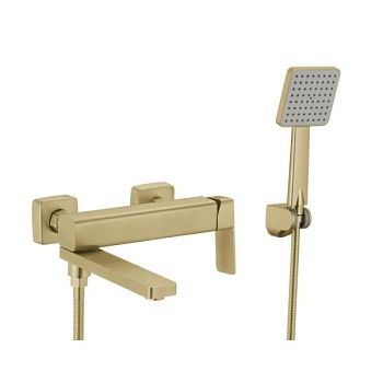 Смеситель для ванны Fmark FS8724-22C, матовое золото